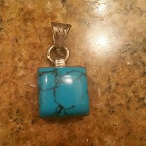 Sterling silver Authentic 925  turquoise charm!!